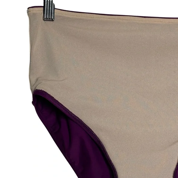 Albion Fit Plum High-Waisted Swim Bottoms SZ. M - Picture 11 of 15